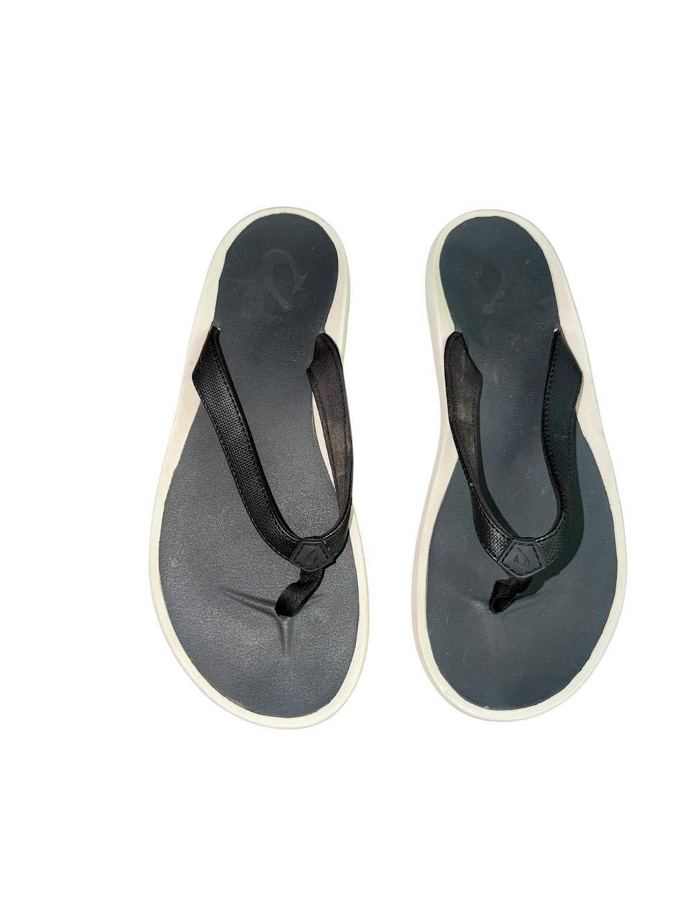 OluKai Pi’oe Black Flip Flop Sandals Women’s Size 11 Water Friendly Comfort